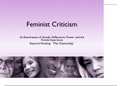Class Lesson on Feminist Criticism