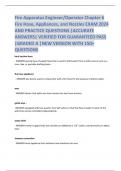 Fire Apparatus Engineer&sol;Operator Chapter 6  Fire Hose&comma; Appliances&comma; and Nozzles EXAM 2024  AND PRACTICE QUESTIONS &vert;ACCURATE  ANSWERS&vert; VERIFIED FOR GUARANTEED PASS  &vert;GRADED A &vert;NEW VERSION WITH 150&plus;  QUESTIONS