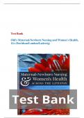 Test Bank For Old's Maternal-Newborn Nursing and Women's Health&comma; 11e &lpar;Davidson&sol;London&sol;Ladewig Complete Solution  A GRADE