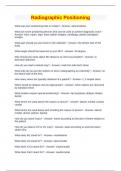 Radiographic Positioning Qs and As 