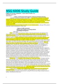 NSG 6006 Study Guide &lpar;LATEST UPDATE&rpar;
