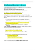 NSG 6006 Predictor Exam  &lpar;Graded A&plus;&rpar; UPDATE