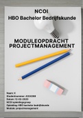 NCOI geslaagde (8) moduleopdracht projectmanagement 2021 - HBO Bachelor Bedrijfskunde