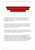 INTERNATIONAL LAW UPDATED EXAM-QUESTIONS AND WELL DETAILED ANSWERS 