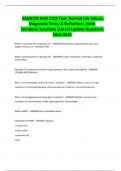 BSMCON NUR 2102 Test- Normal Lab Values&comma; Diagnostic Tests&comma; & Definitions &vert;with Complete Solutions &vert;Latest Update Questions 2024-2025