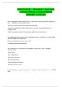 BSMCON NUR2102 Module 1 Test &vert;with Complete Solutions &vert;Latest Update Questions 2024-2025