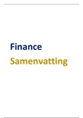 Samenvatting Finance RSM BA1 EUR