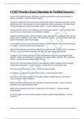 CCHT Practice Exam Questions & Verified Answers&period;