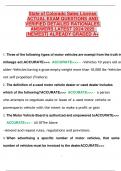 State of Colorado Sales License ACTUAL EXAM QUESTIONS AND VERIFIED DETAILED RATIONALES ANSWERS LATEST 2024&sol;2025  &lbrack;NEWEST&rsqb; ALREADY GRADED A&plus;