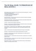 The CE Shop&period; 30-HR&period; TX PRINCIPLES OF REAL ESTATE II Questions and Answers 
