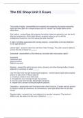 The CE Shop Unit 3 Exam Questions and Answers 2024