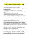 Colorado Life Insurance Law