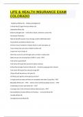 Life & Health Insurance Exam Colorado