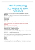 Hesi Pharmacology ALL ANSWERS 100% CORRECT