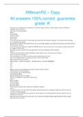 XMexamR2 – Copy All answers 100% correct  guarantee  grade ‘A’