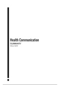 Samenvatting Heath Communication (Articles)