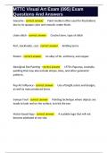MTTC Visual Art Exam &lpar;095&rpar; Exam Questions And Answers 