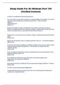 Study Guide For Air Methods Part 135  &lpar;Verified Content&rpar;