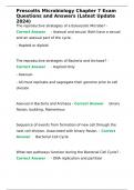 Prescotts Microbiology Chapter 7 Exam Questions and Answers &lpar;Latest Update 2024&rpar;