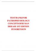Test Bank - Pathophysiology-Concepts of Human Disease&comma; 1st Edition &lpar;Sorenson&comma; 2019&rpar;&comma; Chapter 1-53 &vert; All Chapters