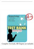 Test Bank - Biopsychology&comma; 11th Edition &lpar;Pinel&comma; NEWEST&rpar; Chapter 1-18  All Chapters