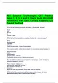 Bundle for AST Surgical Technologist CST Exam &vert;&vert; ACTUAL EXAMS&vert;&vert; FULL PACKAGED SOLUTION 2024 &lpar; A  GRADED 100&percnt; VERIFIED&rpar;