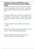 business acumen certification exam Questions and Answers &lpar;Latest Update 2024&rpar;