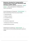 Business Acumen for Compensation Professionals &lpar;CCP&rpar; Exam Questions and Answers &lpar;Latest 2024&rpar;