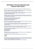CCC Module 4 Post Test Questions And  Answers 100&percnt; Correct