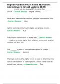 Digital Fundamentals Exam Questions and Answers &lpar;latest Update 2024&rpar;