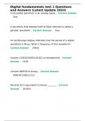Digital fundamentals test 1 Questions and Answers &lpar;Latest Update 2024&rpar;