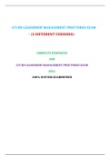 RN LEADERSHIP MANAGEMENT ATI PROCTORED EXAM &lpar;5 VERSIONS&rpar;&sol; ATI RN LEADERSHIP MANAGEMENT PROCTORED EXAM&colon;LATEST 2021&comma;A GRADED DOCUMENT