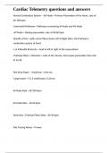 Cardiac Telemetry questions and answers 