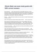  Illinois State Law exam study guide with 100&percnt; correct answers
