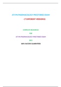 PN PHARMACOLOGY ATI PROCTORED EXAM &lpar; 7 VERSIONS&rpar; &sol; ATI PN PHARMACOLOGY PROCTORED EXAM&colon;LATEST 2021&comma;A GRADED DOCUMENT