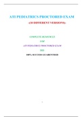 PEDIATRICS ATI PROCTORED EXAM &lpar;10 VERSIONS&rpar; &sol; ATI PEDIATRICS PROCTORED EXAM&colon;LATEST 2021&comma;A GRADED DOCUMENT