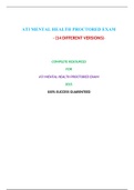 MENTAL HEALTH ATI ROCTORED EXAM &lpar;14 VERSIONS&rpar; &sol; ATI MENTAL HEALTH PROCTORED EXAM&colon;LATEST 2021&comma;A GRADED DOCUMENT