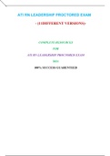 RN LEADERSHIP ATI PROCTORED EXAM &lpar; 11 VERSIONS&rpar; &sol; ATI RN LEADERSHIP PROCTORED EXAM&colon;LATEST 2021&comma;A GRADED DOCUMENT