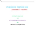 LEADERSHIP PROCTORED EXAM &lpar; 10 VERSIONS&rpar; &sol; LEADERSHIP ATI PROCTORED EXAM&colon;LATEST 2021&comma;A GRADED DOCUMENT
