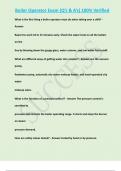 Boiler Operator Exam &lpar;Q&rsquo;s & A&rsquo;s&rpar; 100&percnt; Verified  
