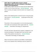 HUC Mock Certification Exam Latest Questions with Correct Answers &lpar;Verified&rpar; 2024 &lpar;120 Questions&rpar;