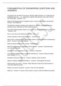 FUNDAMENTALS OF ENGINEERING QUESTIONS AND ANSWERS