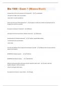 Bio 1500 - &lpar;Mizzou-Bush&rpar; Full Solution Pack Latest Update with complete solution