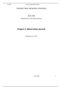 SCS-100 Project 2 Observation Journal