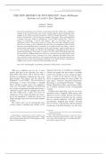 THE NEW HISTORY OF PSYCHOLOGY&colon; Some &lpar;Different&rpar;  Answers to Lovett&rsquo;s Five Questions