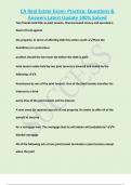 CA Real Estate Exam- Practice&semi; Questions &  Answers Latest Update 100&percnt; Solved 