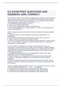 ILE EXAM PREP QUESTIONS AND ANSWERS 100&period;