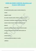 CHEM 161 EXAM 2 2024&sol;25&semi; Questions and  Answers 100&percnt; Solved 