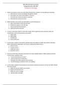 NR 304 Final Exam practice Questions 100% CORRECT Chamberlain College