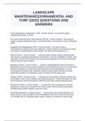LANDSCAPE MAINTENANCE ORNAMENTAL AND TURF &lpar;2022&rpar; QUESTIONS AND ANSWERS&period;
